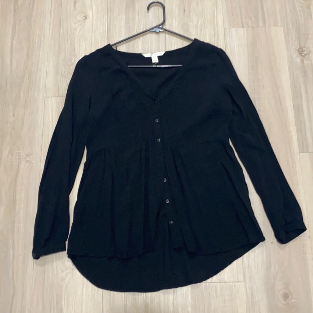 Black babydoll blouse